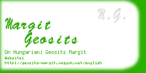 margit geosits business card